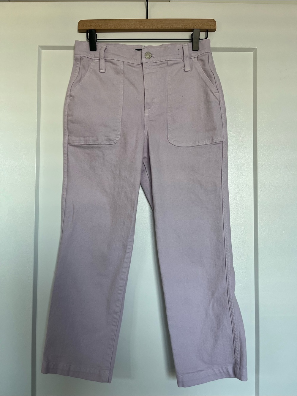 J.Crew Straight Leg Crop Pants Women’s Lavender Lilac Cotton Stretch  25p